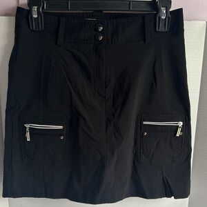 Jamie Sadock Women's Black Skort‎ with Zipper Pockets size 2